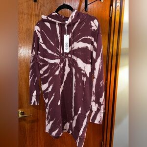 100% Cotton Sweatshirt Dress with Hoodie